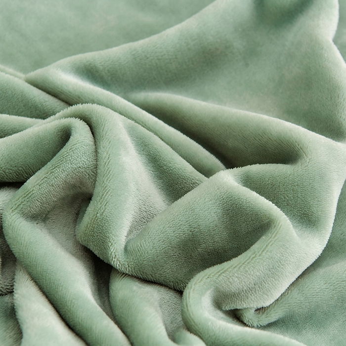 91家纺网 家纺一手货源 找家纺 畅畅家纺 2025新款11斤秋冬加厚纯色韩版牛奶绒夹棉床盖四件套-倾城 倾城-松石绿