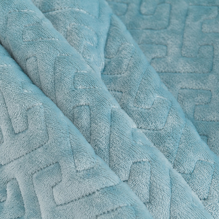 91家纺网 家纺一手货源 找家纺 畅畅家纺 2025新款11斤秋冬加厚纯色韩版牛奶绒夹棉床盖四件套-倾城 倾城-雾蓝