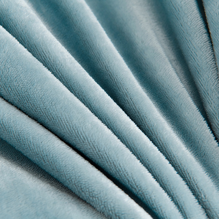 91家纺网 家纺一手货源 找家纺 畅畅家纺 2025新款11斤秋冬加厚纯色韩版牛奶绒夹棉床盖四件套-倾城 倾城-雾蓝