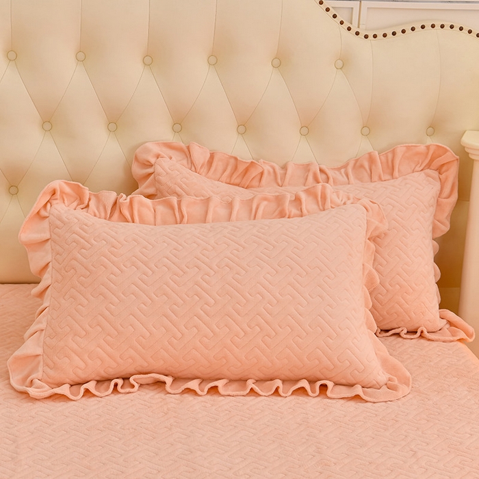 91家纺网 家纺一手货源 找家纺 畅畅家纺 2025新款11斤秋冬加厚纯色韩版牛奶绒夹棉床盖四件套-倾城 倾城-玉