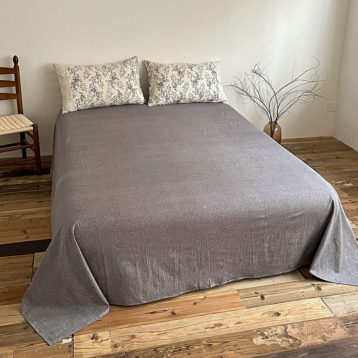 91家纺网 家纺一手货源 找家纺 仟网汇 2025新款亚麻复古花边系列四件套 欧若拉