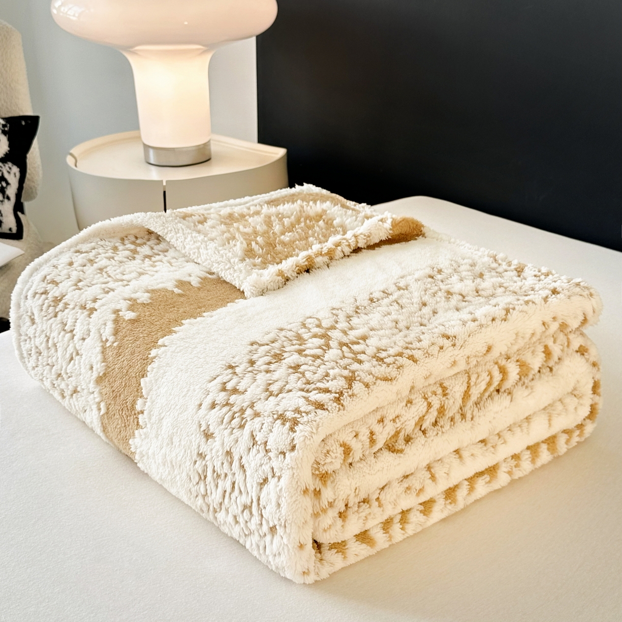 91家纺网 家纺一手货源 找家纺 畅畅家纺 2025新款超柔阳离子塔芙绒舒棉绒毛毯春秋夏盖毯 塔芙-米黄