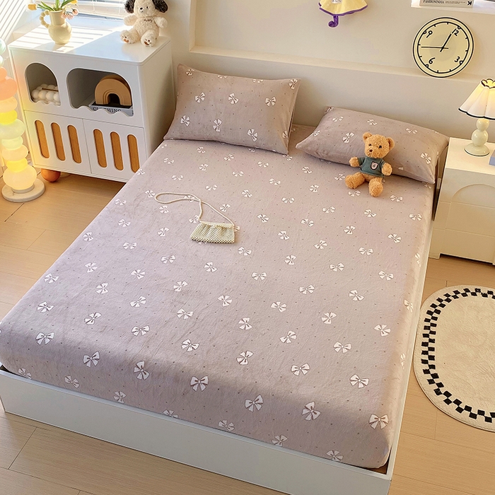 91家纺网 家纺一手货源 找家纺 （总）艾橙家纺 2025秋冬新款高克重牛奶绒印花床笠单品床笠床笠单件