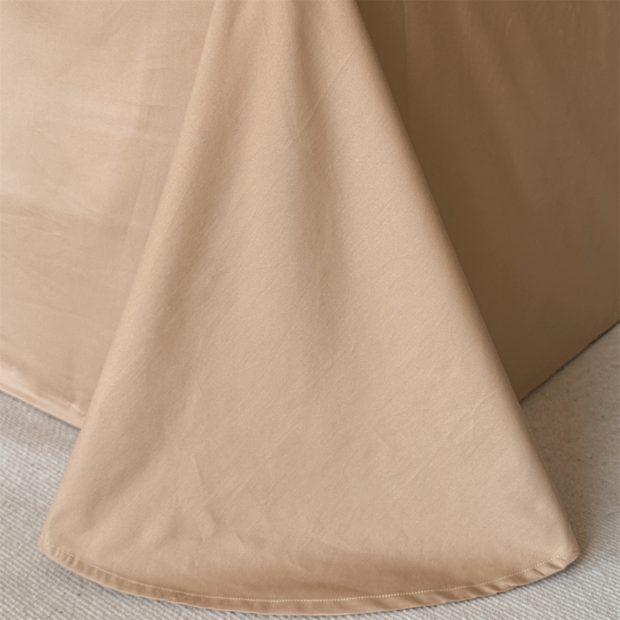 91家纺网 家纺一手货源 找家纺 蓝米卡夫 2025秋冬-棉麻色织全棉提花60支磨毛花边款（礼盒包装）提供买家秀 无限之光-卡其