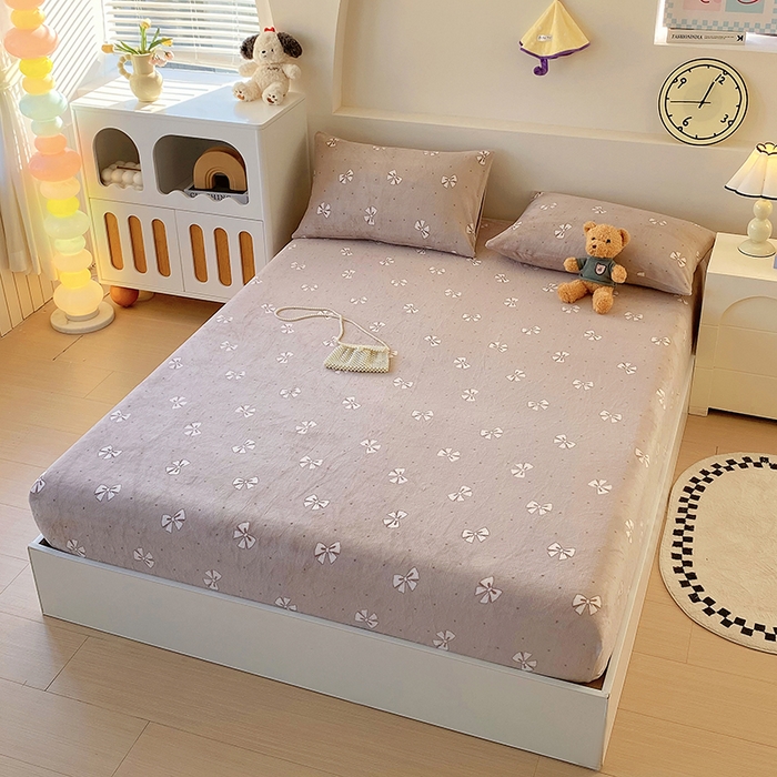 91家纺网 家纺一手货源 找家纺 艾橙家纺 2025秋冬新款高克重牛奶绒印花床笠单品床笠床笠单件 爱如星辰-咖