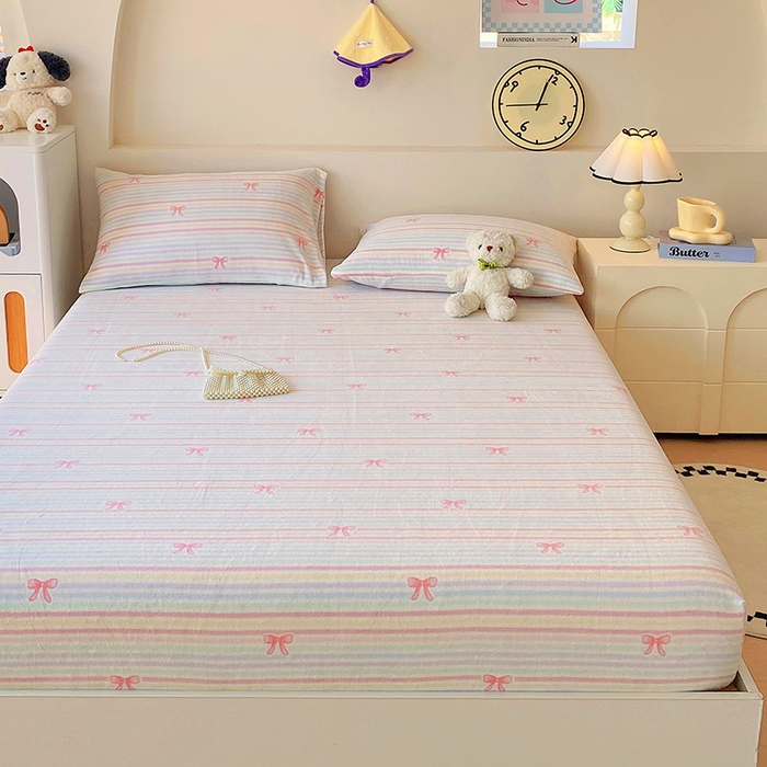 91家纺网 家纺一手货源 找家纺 艾橙家纺 2025秋冬新款高克重牛奶绒印花床笠单品床笠床笠单件 彩虹旋律