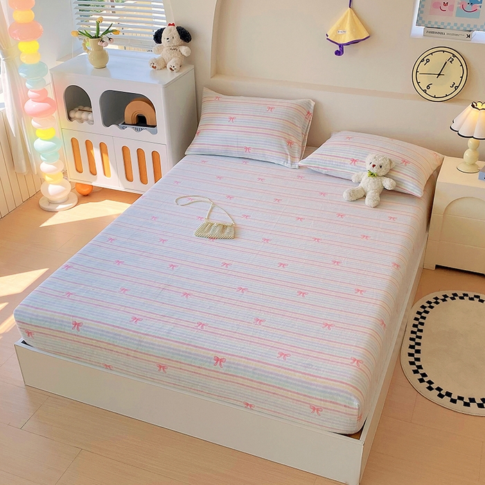 91家纺网 家纺一手货源 找家纺 艾橙家纺 2025秋冬新款高克重牛奶绒印花床笠单品床笠床笠单件 彩虹旋律