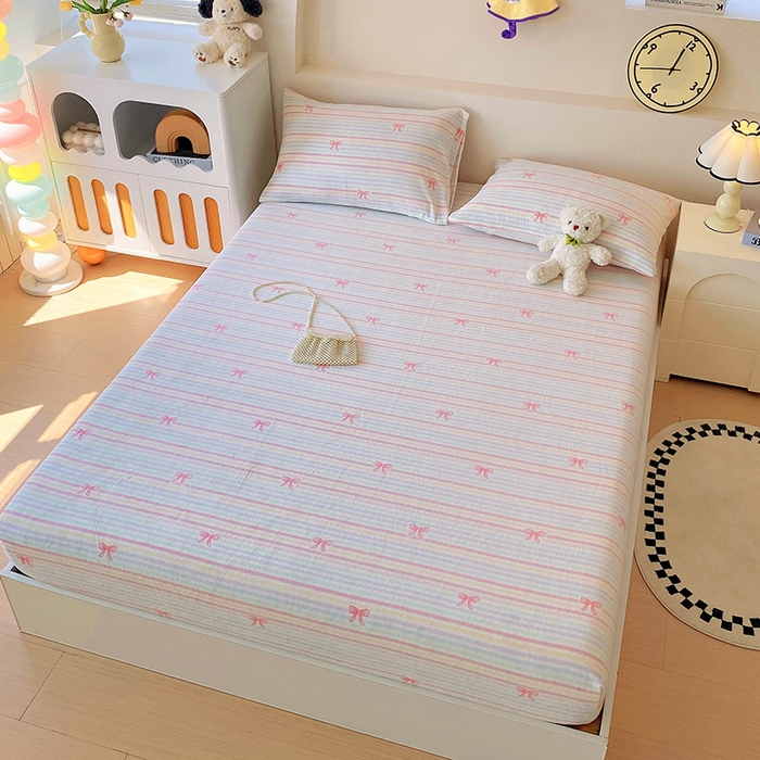 91家纺网 家纺一手货源 找家纺 艾橙家纺 2025秋冬新款高克重牛奶绒印花床笠单品床笠床笠单件 彩虹旋律