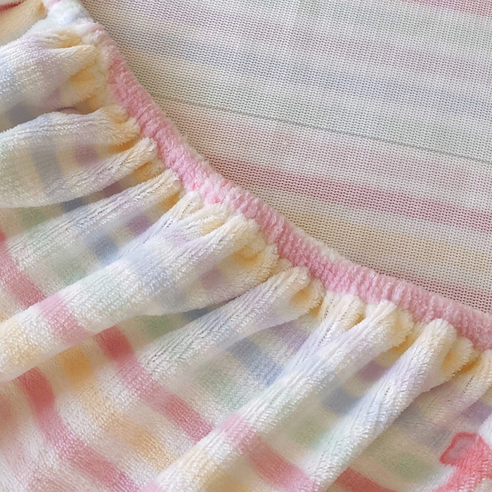 91家纺网 家纺一手货源 找家纺 艾橙家纺 2025秋冬新款高克重牛奶绒印花床笠单品床笠床笠单件 彩虹旋律