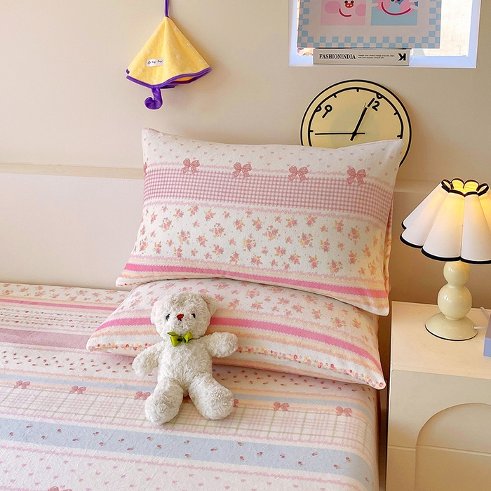 91家纺网 家纺一手货源 找家纺 艾橙家纺 2025秋冬新款高克重牛奶绒印花床笠单品床笠床笠单件 春色结语