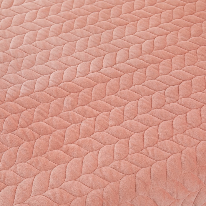 91家纺网 家纺一手货源 找家纺 畅畅家纺 2025新款冬季12斤加厚轻奢款230克全消光立体雕花牛奶绒夹棉床盖四件套 轻奢花语-橘色