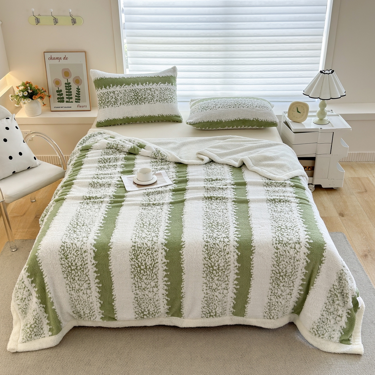 91家纺网 家纺一手货源 找家纺 （总）畅畅家纺 2025新款加厚羊羔绒阳离子双层盖毯舒棉绒毛毯春秋冬夏盖毯