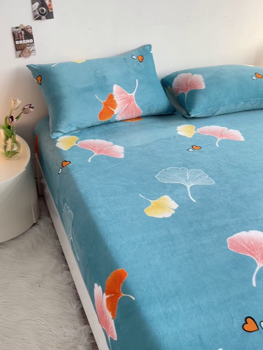 91家纺网 家纺一手货源 找家纺 艾橙家纺 2025秋冬新款高克重牛奶绒印花床笠单品床笠床笠单件 晚秋