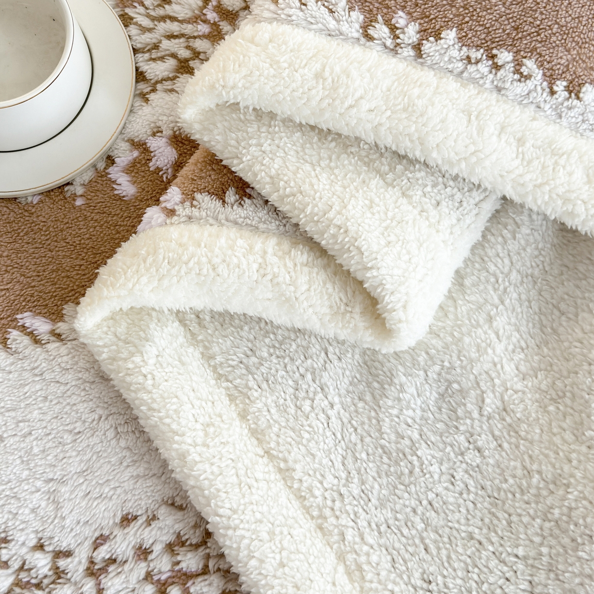 91家纺网 家纺一手货源 找家纺 畅畅家纺 2025新款加厚羊羔绒阳离子双层盖毯舒棉绒毛毯春秋冬夏盖毯 拉斐尔-茶棕