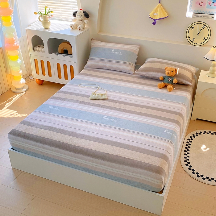 91家纺网 家纺一手货源 找家纺 艾橙家纺 2025秋冬新款高克重牛奶绒印花床笠单品床笠床笠单件 英伦之旅-兰