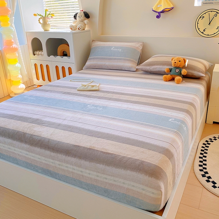 91家纺网 家纺一手货源 找家纺 艾橙家纺 2025秋冬新款高克重牛奶绒印花床笠单品床笠床笠单件 英伦之旅-兰