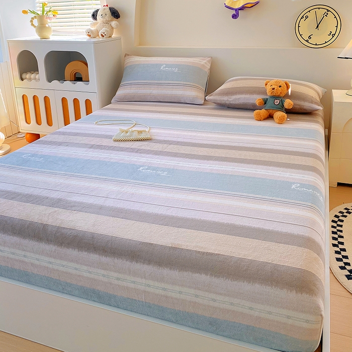 91家纺网 家纺一手货源 找家纺 艾橙家纺 2025秋冬新款高克重牛奶绒印花床笠单品床笠床笠单件 英伦之旅-兰