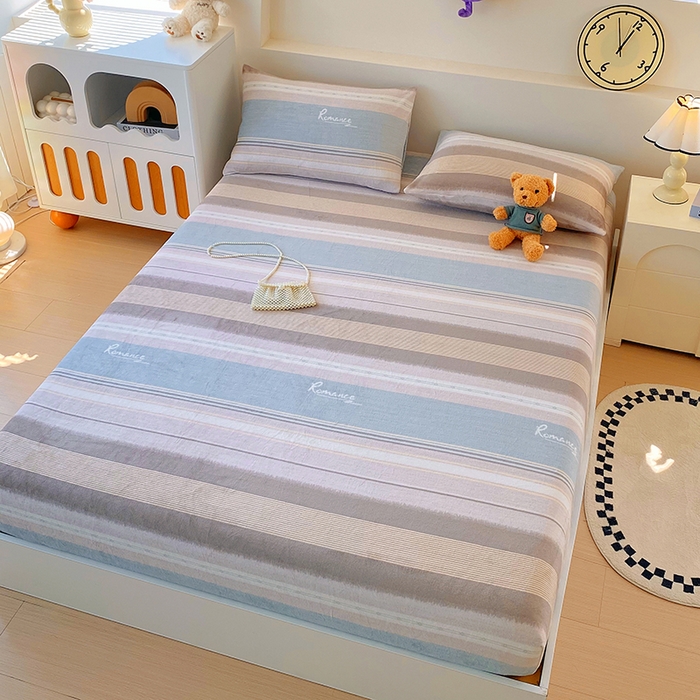 91家纺网 家纺一手货源 找家纺 艾橙家纺 2025秋冬新款高克重牛奶绒印花床笠单品床笠床笠单件 英伦之旅-兰