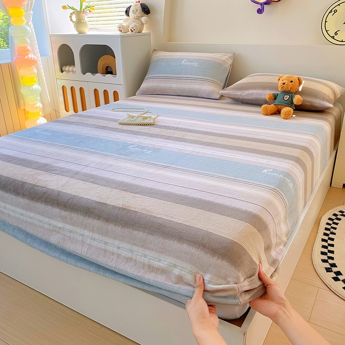 91家纺网 家纺一手货源 找家纺 艾橙家纺 2025秋冬新款高克重牛奶绒印花床笠单品床笠床笠单件 英伦之旅-兰