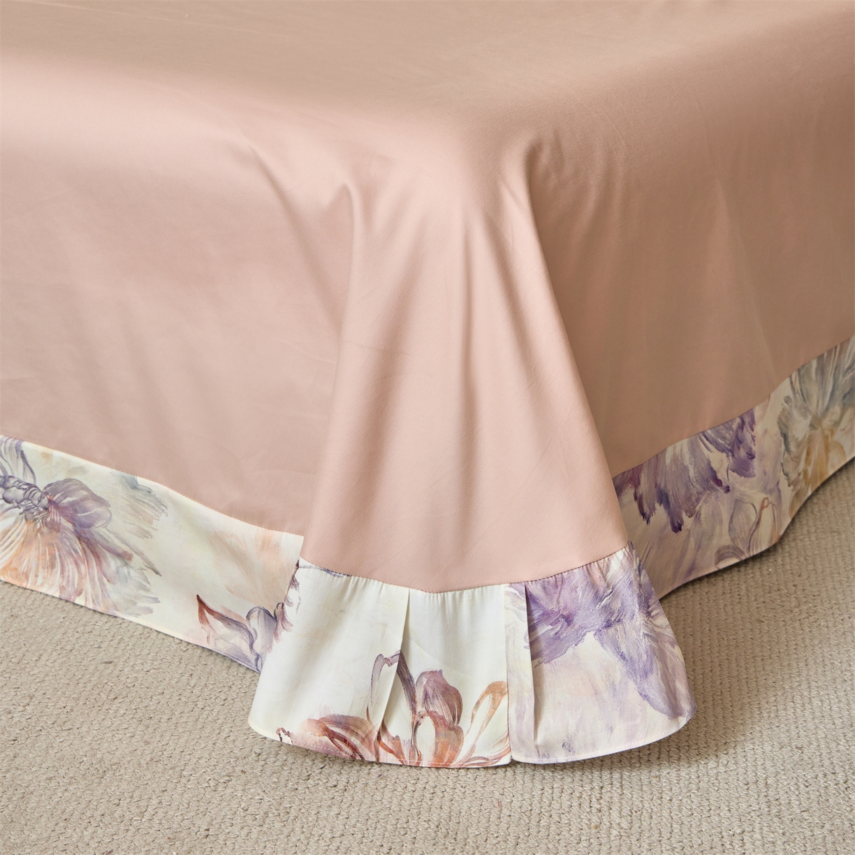 91家纺网 家纺一手货源 找家纺 蓝米卡夫 2025秋冬-全棉60支磨毛数码印花-花边款（礼盒包装）提供买家秀 禾木