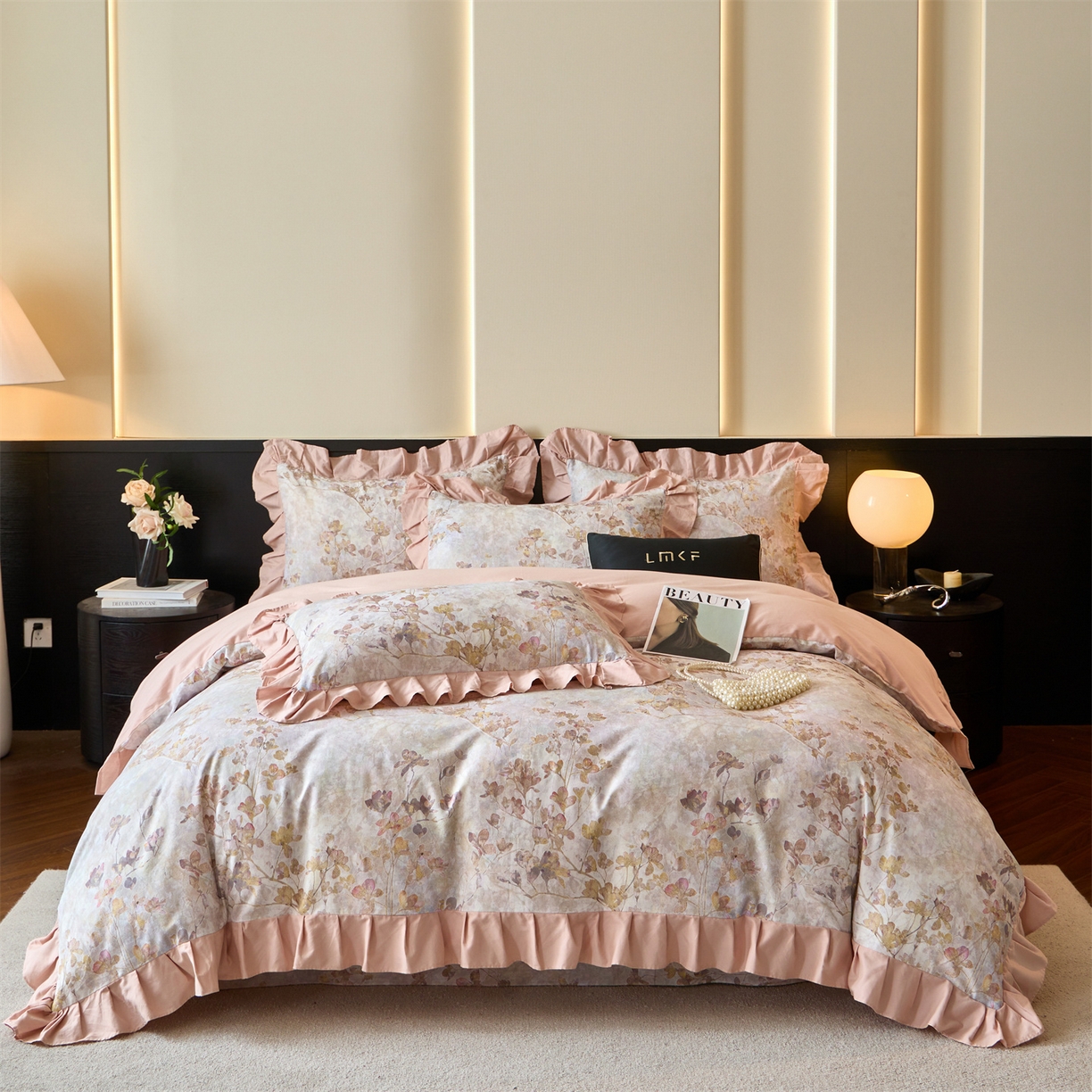 91家纺网 家纺一手货源 找家纺 蓝米卡夫 2025秋冬-全棉60支磨毛数码印花-花边款（礼盒包装）提供买家秀 克拉玛依