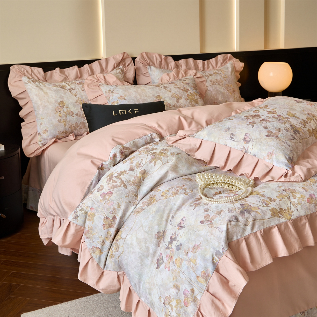 91家纺网 家纺一手货源 找家纺 蓝米卡夫 2025秋冬-全棉60支磨毛数码印花-花边款（礼盒包装）提供买家秀 克拉玛依