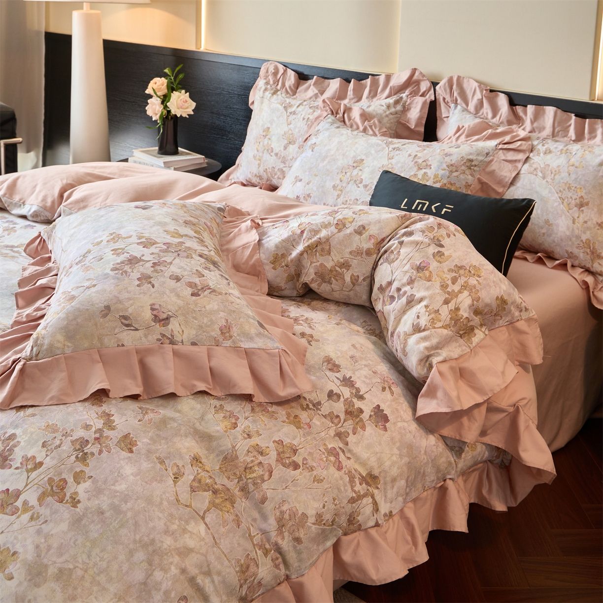 91家纺网 家纺一手货源 找家纺 蓝米卡夫 2025秋冬-全棉60支磨毛数码印花-花边款（礼盒包装）提供买家秀 克拉玛依