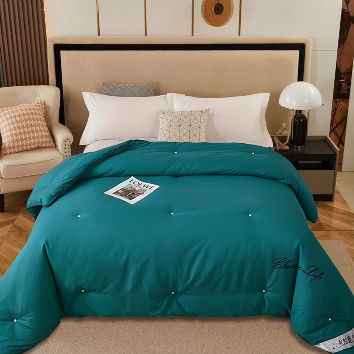 91家纺网 家纺一手货源 找家纺 （总）畅畅家纺 2025新款洛卡棉手工订花羽丝棉被被子春秋夏冬被芯