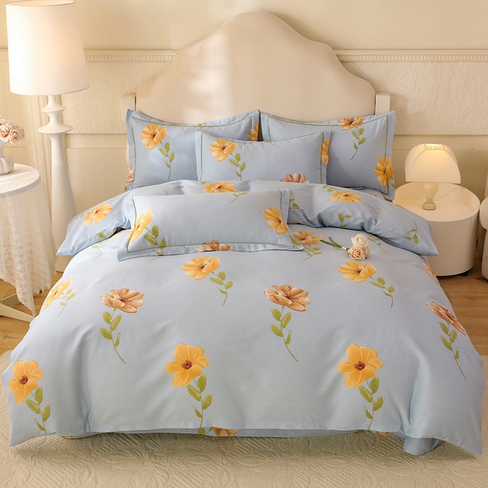 91家纺网 家纺一手货源 找家纺 （总）幸嘉轩 2025新款全棉纯棉喷气加厚磨毛四件套-系列五