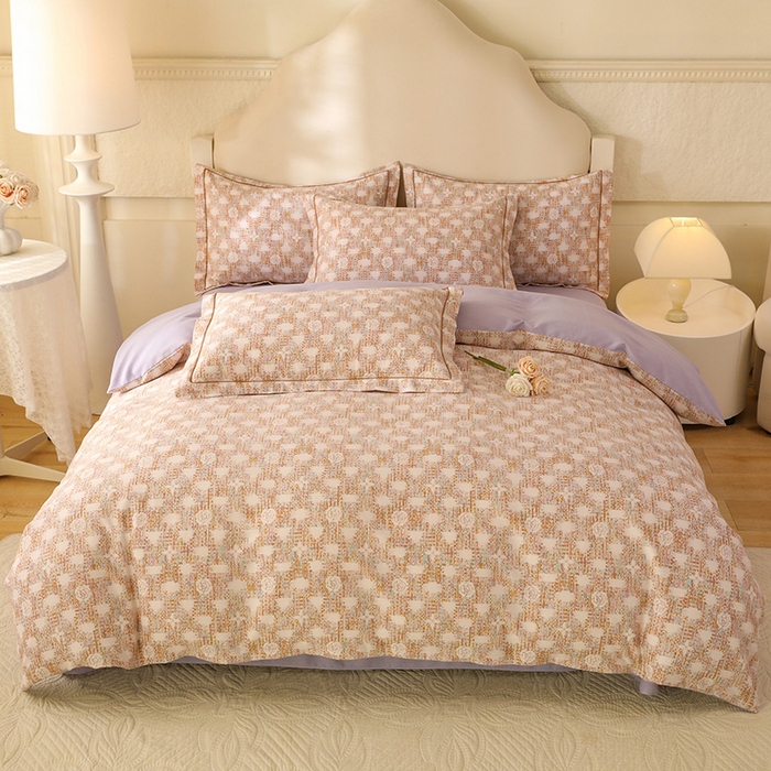 91家纺网 家纺一手货源 找家纺 （总）幸嘉轩 2025新款全棉纯棉喷气加厚磨毛四件套-系列五