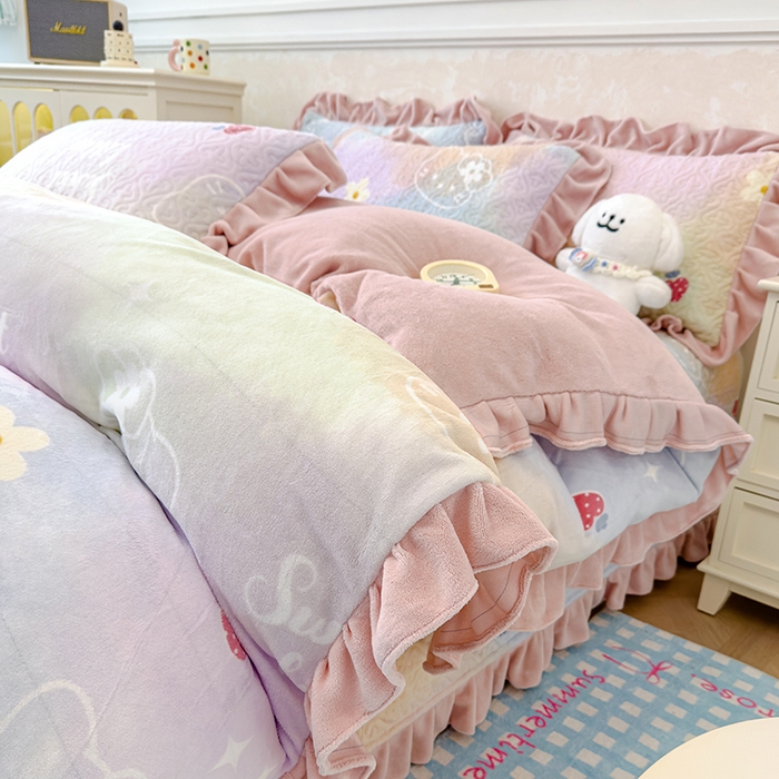 91家纺网 家纺一手货源 找家纺 归属2025新款水洗真丝夏被四件套空调被夏凉被 向阳花咖