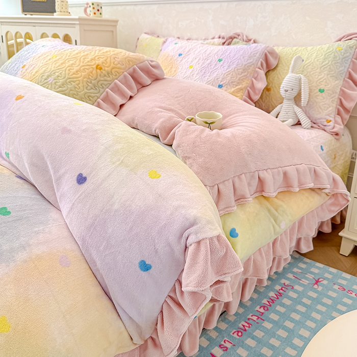 91家纺网 家纺一手货源 找家纺 （总）归属 2025新款牛奶绒床盖四件套（提供买家秀）