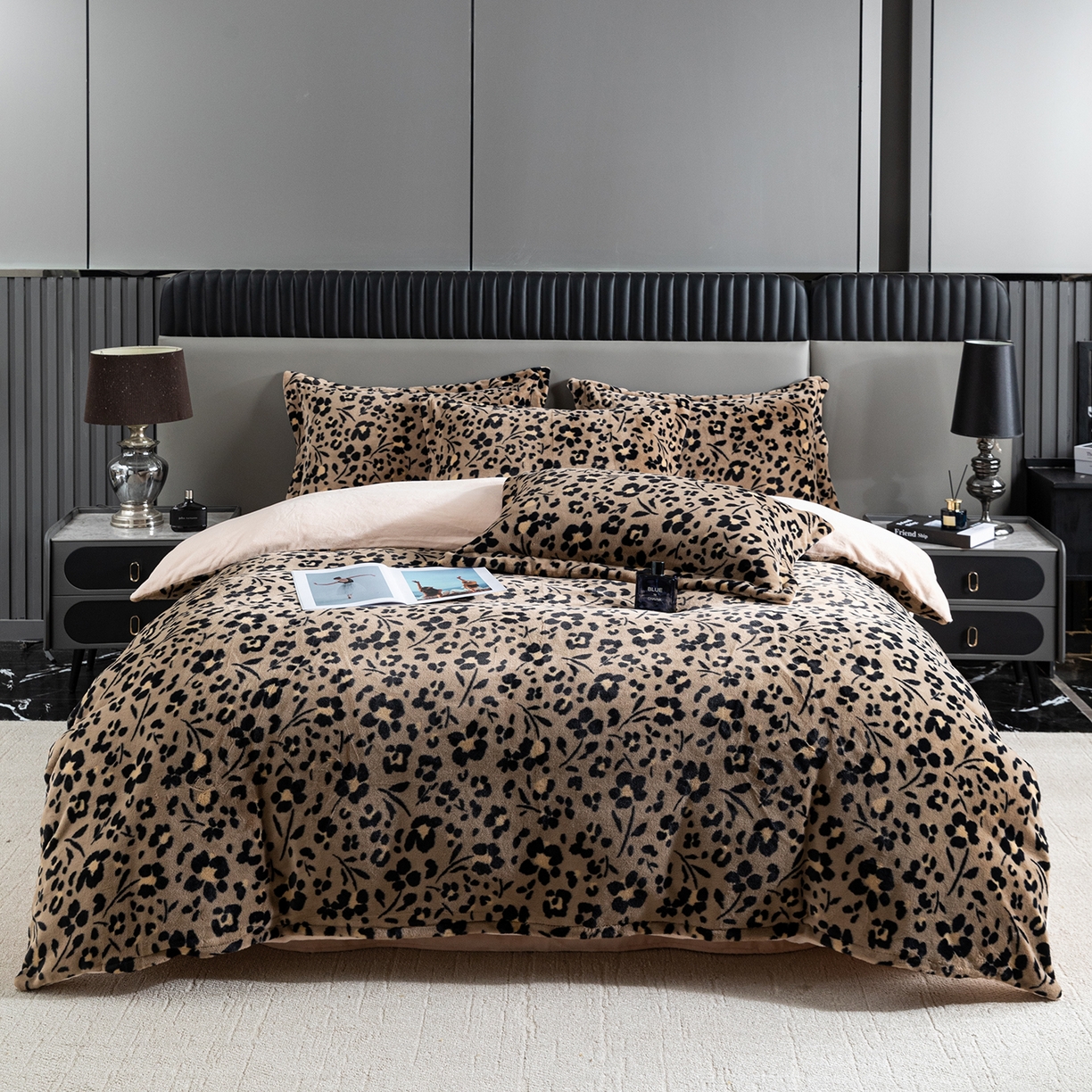 91家纺网 家纺一手货源 找家纺 锦罗绣 2025新款全消光兔绒300克牛奶绒四件套 享乐一生