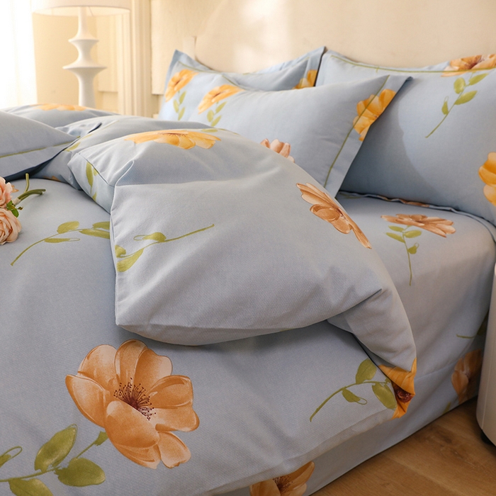 91家纺网 家纺一手货源 找家纺 幸嘉轩 2025新款全棉纯棉喷气加厚磨毛四件套-系列五 爱梦