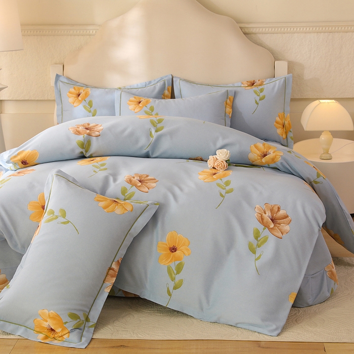 91家纺网 家纺一手货源 找家纺 幸嘉轩 2025新款全棉纯棉喷气加厚磨毛四件套-系列五 爱梦