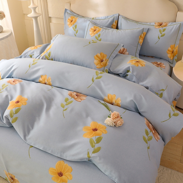 91家纺网 家纺一手货源 找家纺 幸嘉轩 2025新款全棉纯棉喷气加厚磨毛四件套-系列五 爱梦