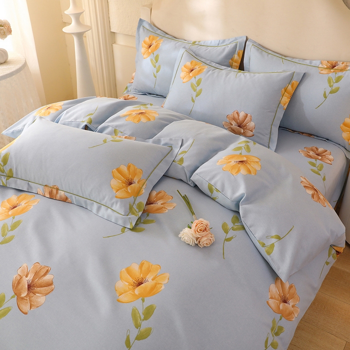 91家纺网 家纺一手货源 找家纺 幸嘉轩 2025新款全棉纯棉喷气加厚磨毛四件套-系列五 爱梦