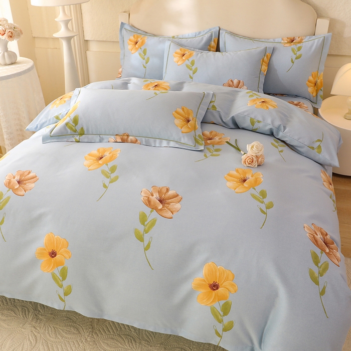 91家纺网 家纺一手货源 找家纺 幸嘉轩 2025新款全棉纯棉喷气加厚磨毛四件套-系列五 爱梦