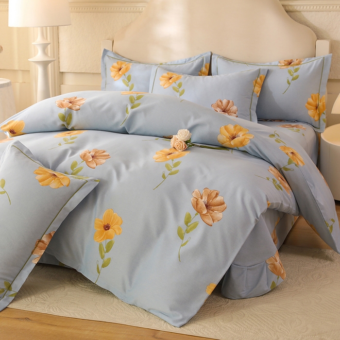 91家纺网 家纺一手货源 找家纺 幸嘉轩 2025新款全棉纯棉喷气加厚磨毛四件套-系列五 爱梦