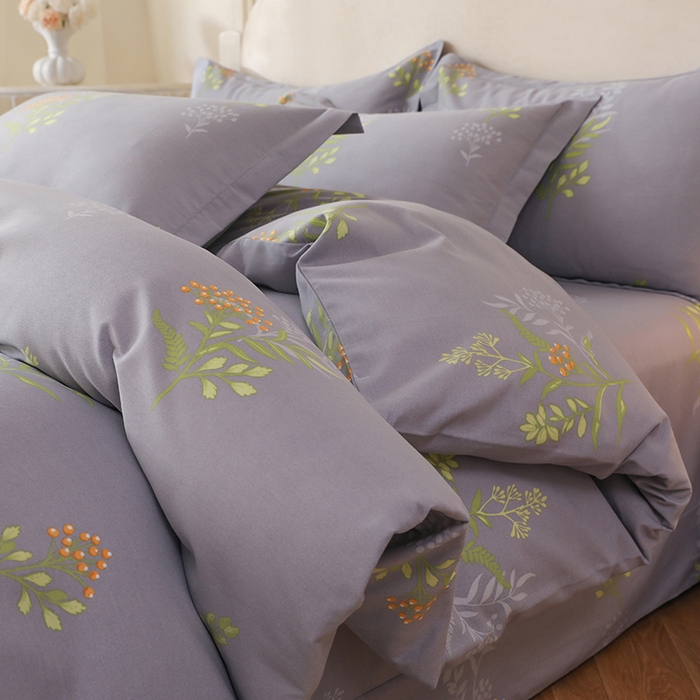 幸嘉轩 2025新款全棉纯棉喷气加厚磨毛四件套-系列五 花影轻颜