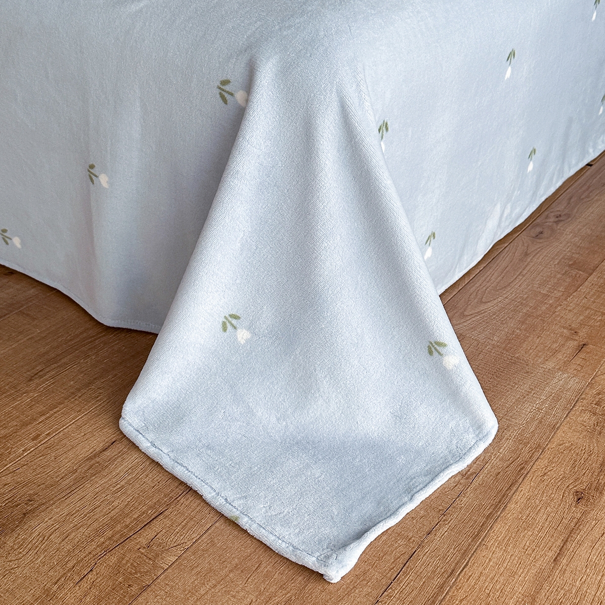 91家纺网 家纺一手货源 找家纺 三朵家纺 2025新款秋冬法式复古风法莱绒花边四件套 兰亭