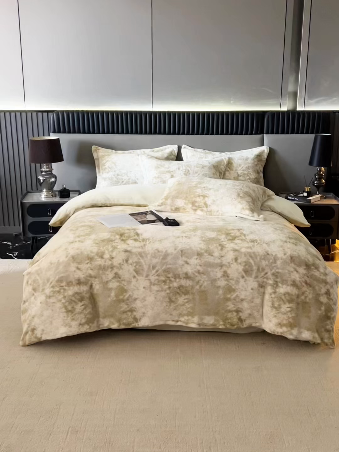 91家纺网 家纺一手货源 找家纺 锦罗绣 2025新款全消光兔绒300克牛奶绒四件套 绿野仙踪