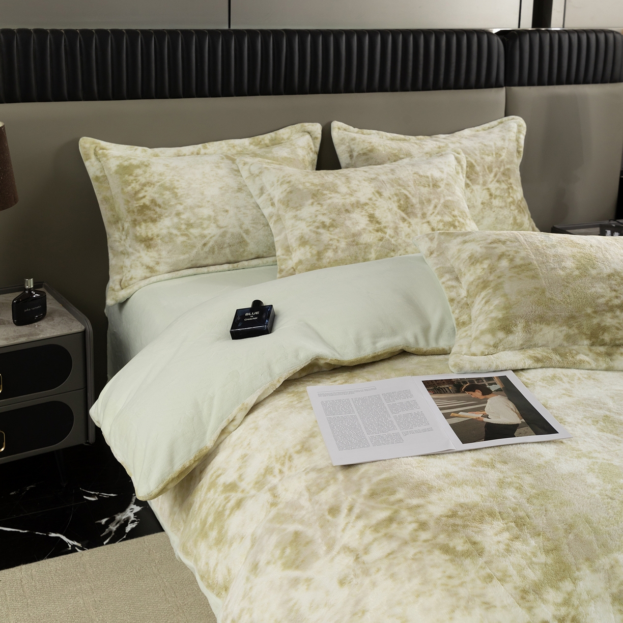 91家纺网 家纺一手货源 找家纺 锦罗绣 2025新款全消光兔绒300克牛奶绒四件套 绿野仙踪