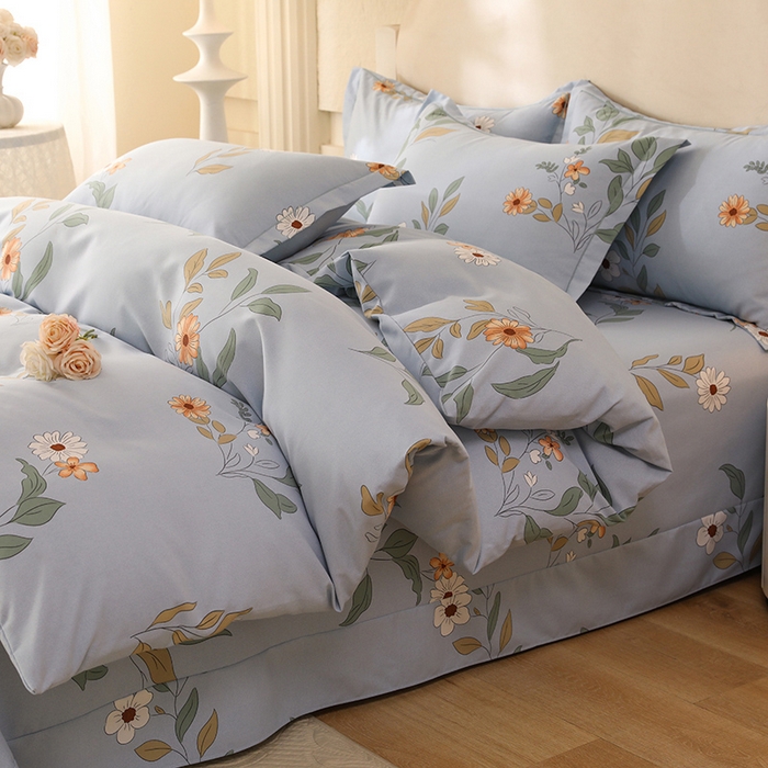 91家纺网 家纺一手货源 找家纺 幸嘉轩 2025新款全棉纯棉喷气加厚磨毛四件套-系列五 流连