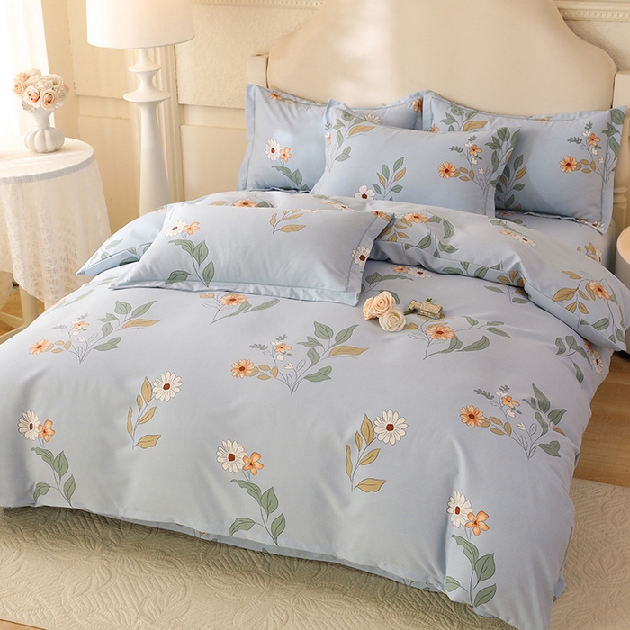 91家纺网 家纺一手货源 找家纺 幸嘉轩 2025新款全棉纯棉喷气加厚磨毛四件套-系列五 流连