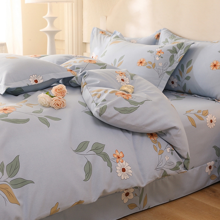 91家纺网 家纺一手货源 找家纺 幸嘉轩 2025新款全棉纯棉喷气加厚磨毛四件套-系列五 流连