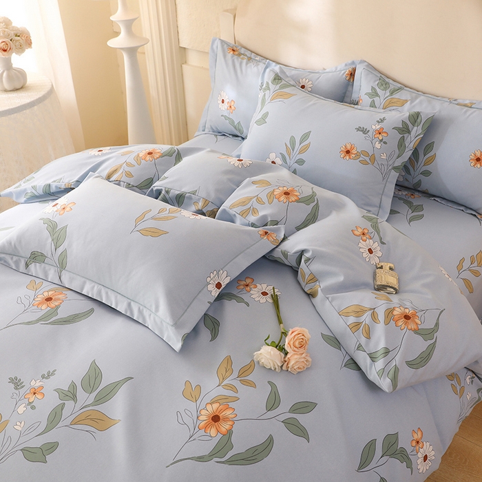 91家纺网 家纺一手货源 找家纺 幸嘉轩 2025新款全棉纯棉喷气加厚磨毛四件套-系列五 流连