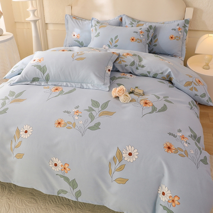 91家纺网 家纺一手货源 找家纺 幸嘉轩 2025新款全棉纯棉喷气加厚磨毛四件套-系列五 流连