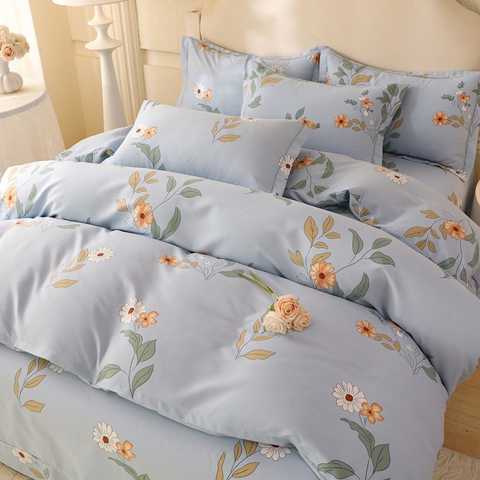 91家纺网 家纺一手货源 找家纺 幸嘉轩 2025新款全棉纯棉喷气加厚磨毛四件套-系列五 流连