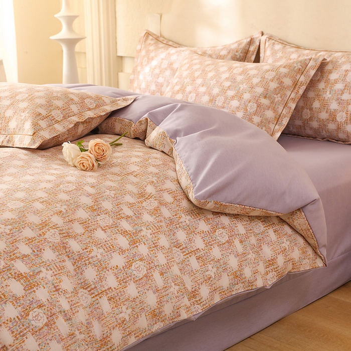 91家纺网 家纺一手货源 找家纺 幸嘉轩 2025新款全棉纯棉喷气加厚磨毛四件套-系列五 魅力风景